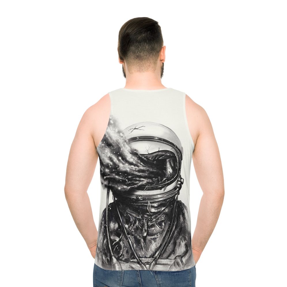 Transposed Unisex Galaxy Print Space Tank Top - men back