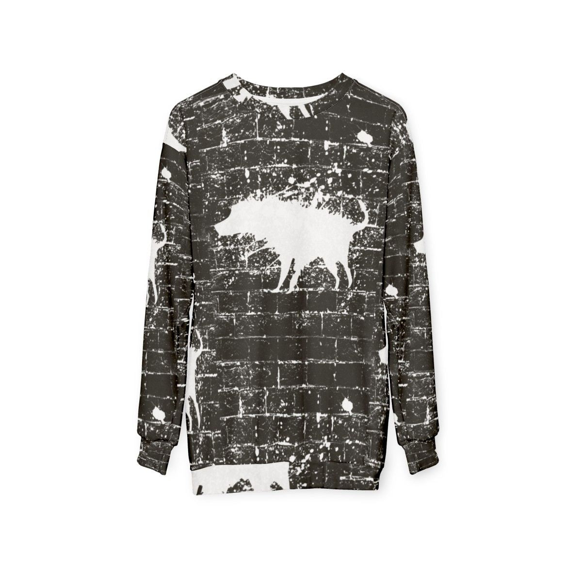 Banksy Splash Dog Graphic Sweatshirt - hanging