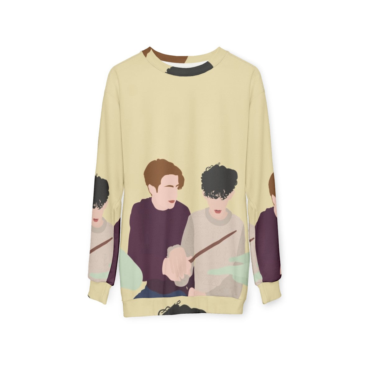 Heartstopper Nick and Charlie Drums Sweatshirt - hanging