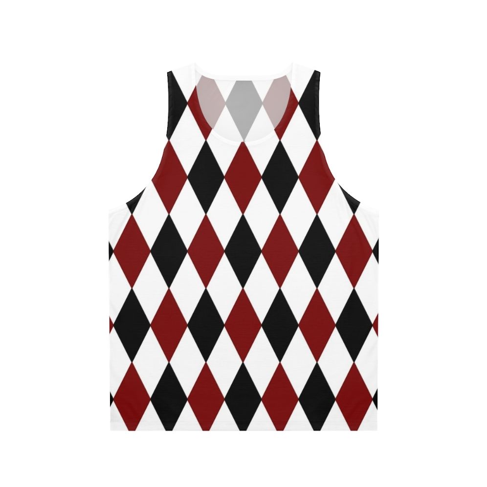 Unisex harlequin diamond pattern tank top