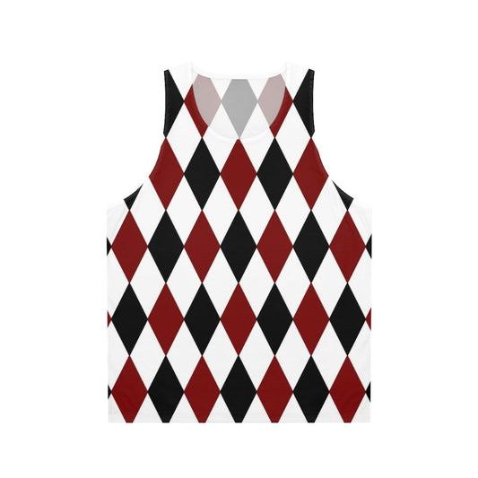 Unisex harlequin diamond pattern tank top