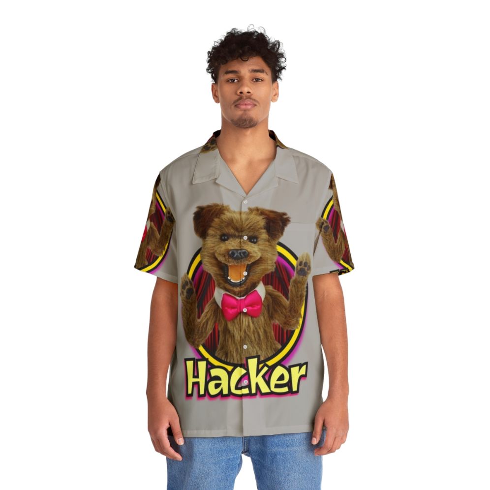 Colourful Hacker Time Hawaiian Shirt featuring puppets and characters - People Front