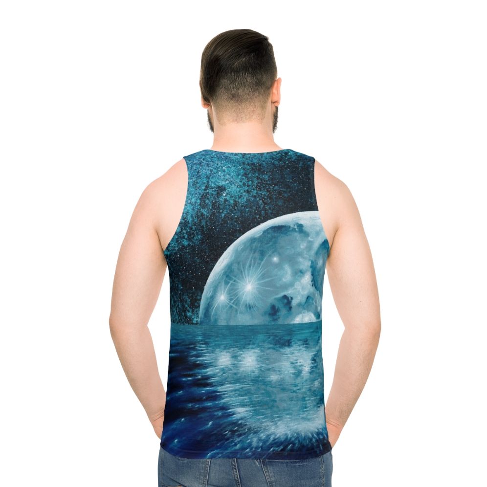 Lunar Mirror Unisex Acrylic Tank Top - men back