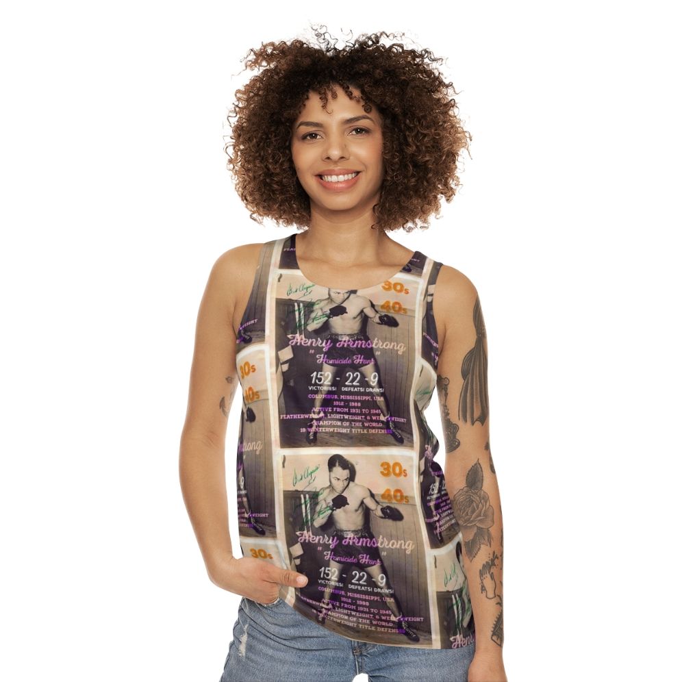 Vintage Boxing Boxer Unisex Tank Top - women