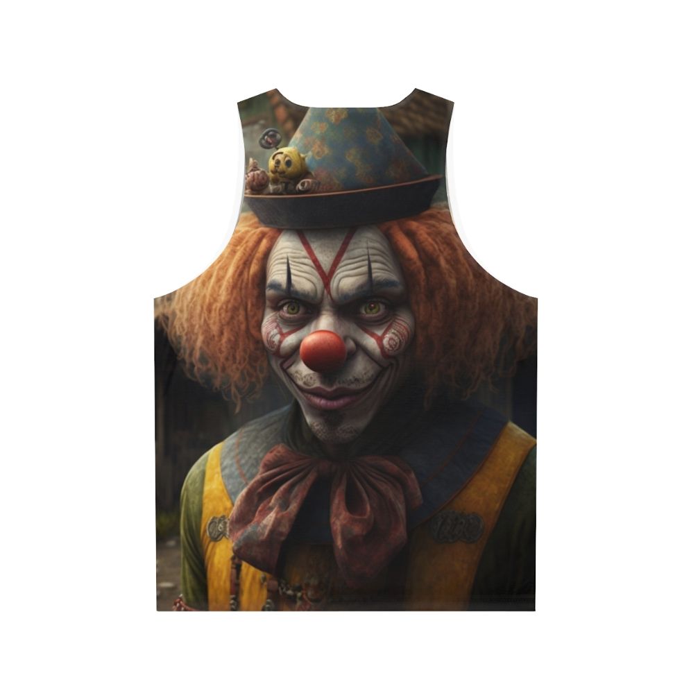 Unisex clown tank top with clown characters - Back