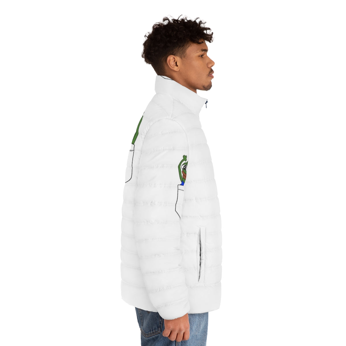 Hypers Emote Puffer Jacket with streamer and gaming-inspired design - men side right