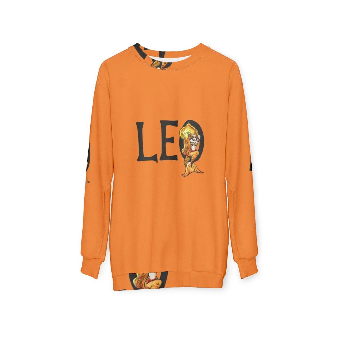 Leo zodiac animal print sweatshirt - hanging