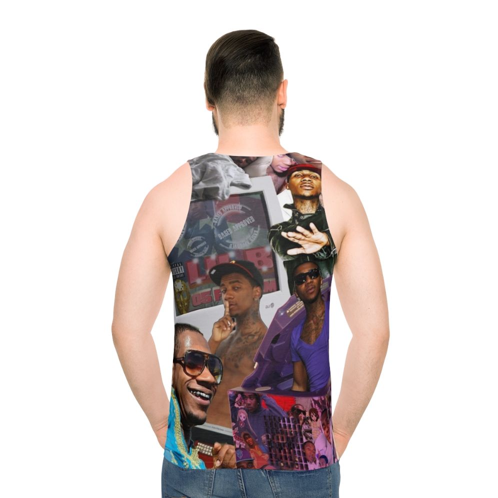 Based Unisex Tank Top with Lil B Basedgod Inspired Design - men back