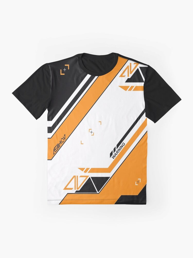 Counter Strike Global Offensive Asiimov Skin Graphic T-Shirt - Flat lay