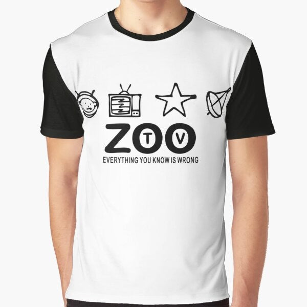 U2 Zoo TV Graphic T-Shirt featuring Bono and the band