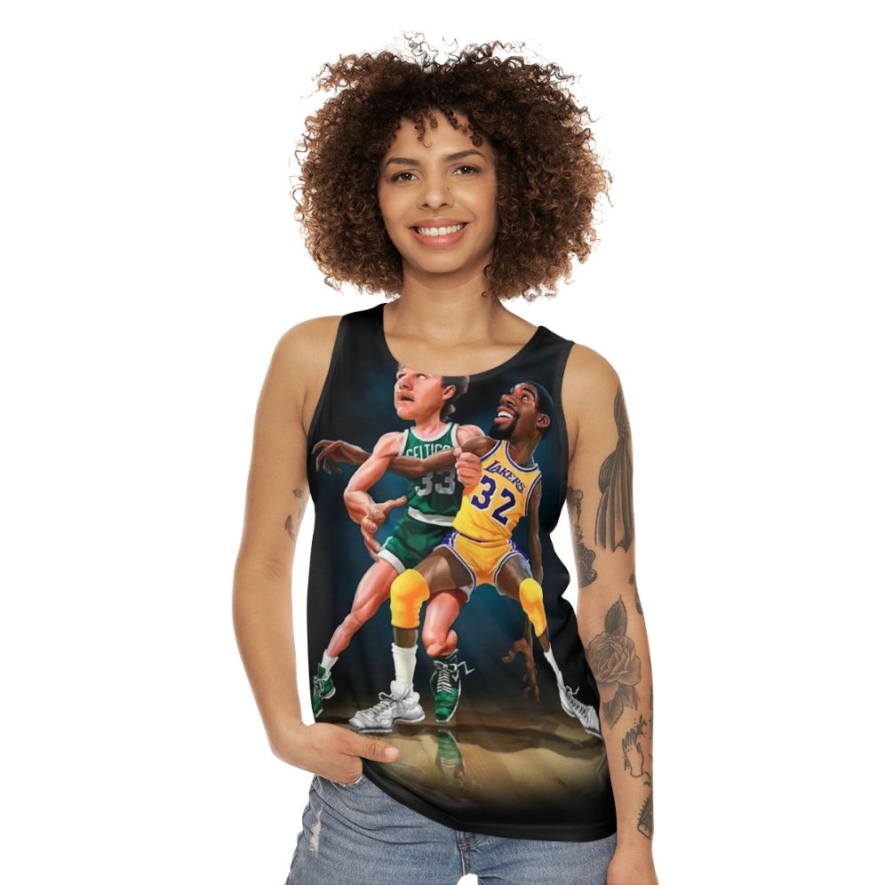 Unisex basketball vintage graphic tank top - women