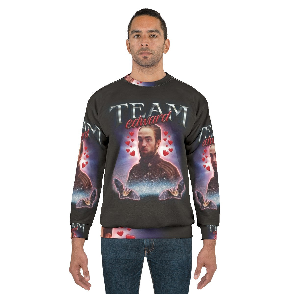 Team Edward Twilight Fan Collage Sweatshirt - men