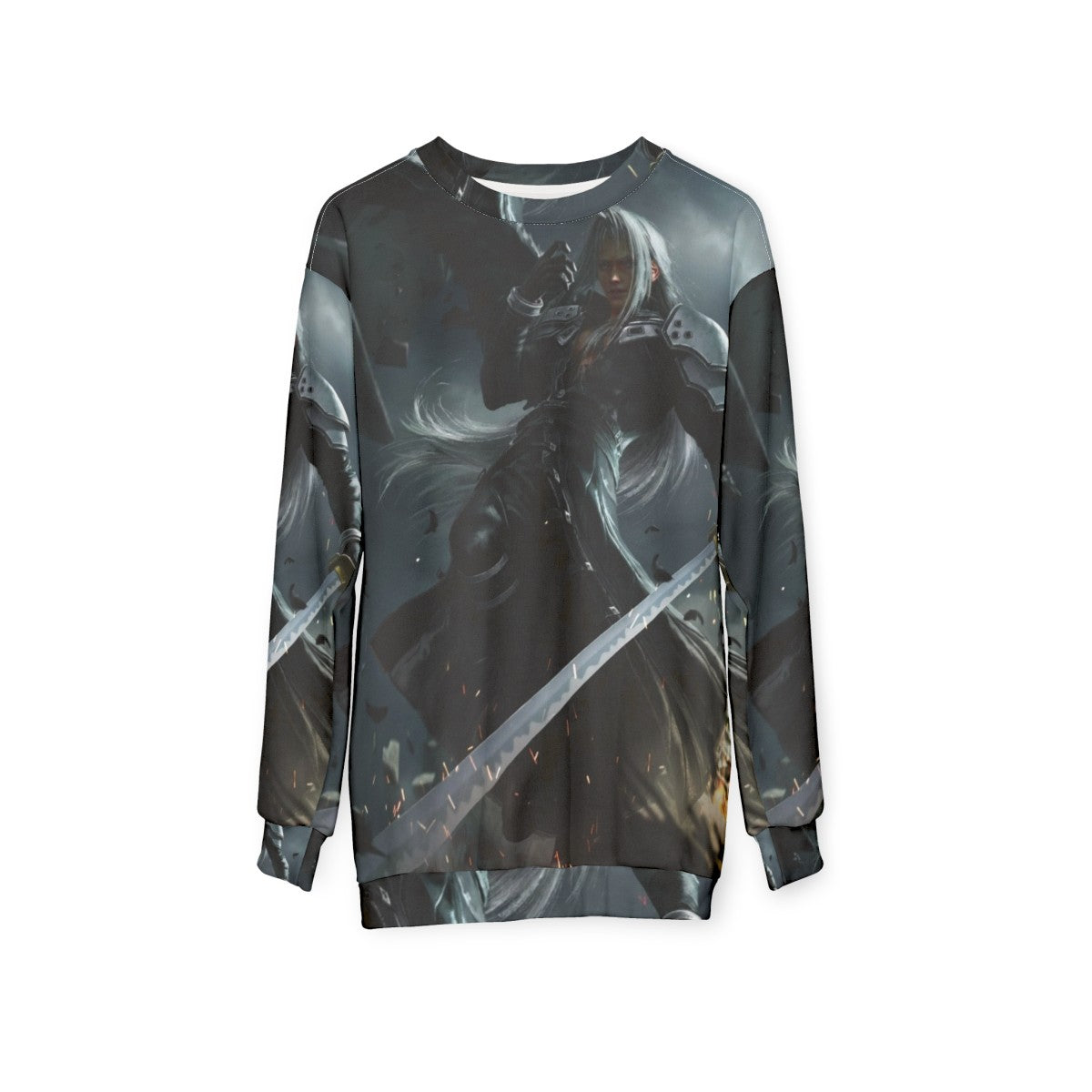 Sephiroth One-Winged Angel Final Fantasy VII Sweatshirt - hanging