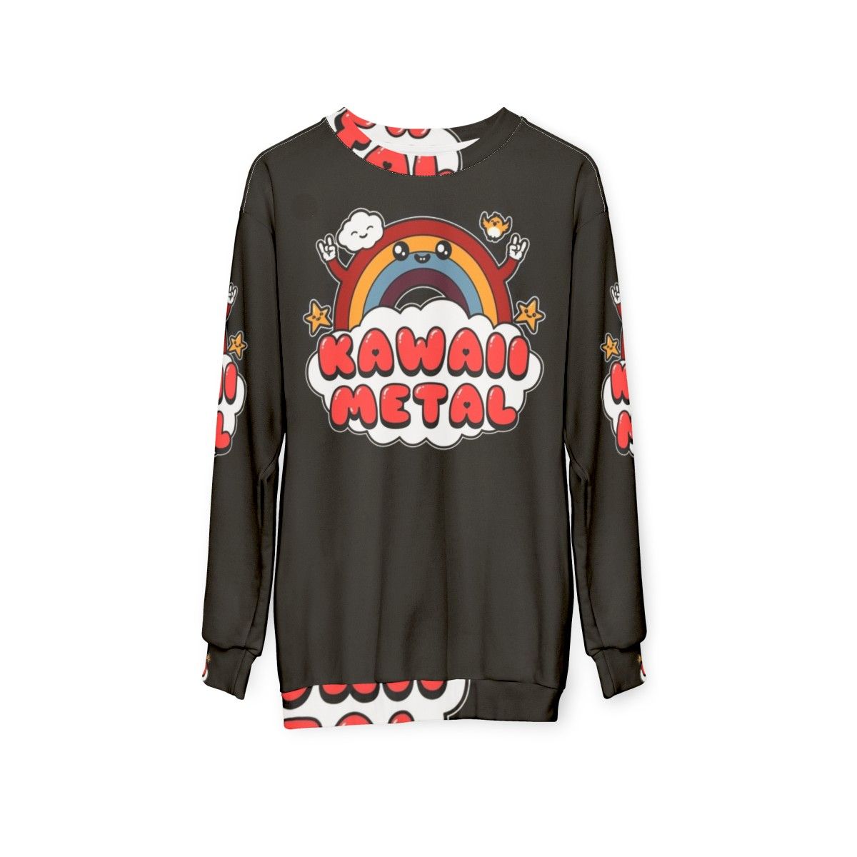 Kawaii Metal Sweatshirt with Cute Graphics - hanging