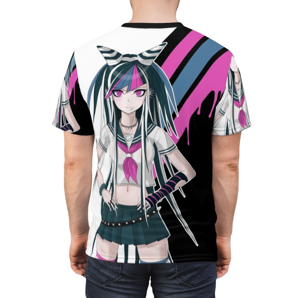 Mioda Ibuki anime-inspired graphic t-shirt with vibrant, colorful design - men back