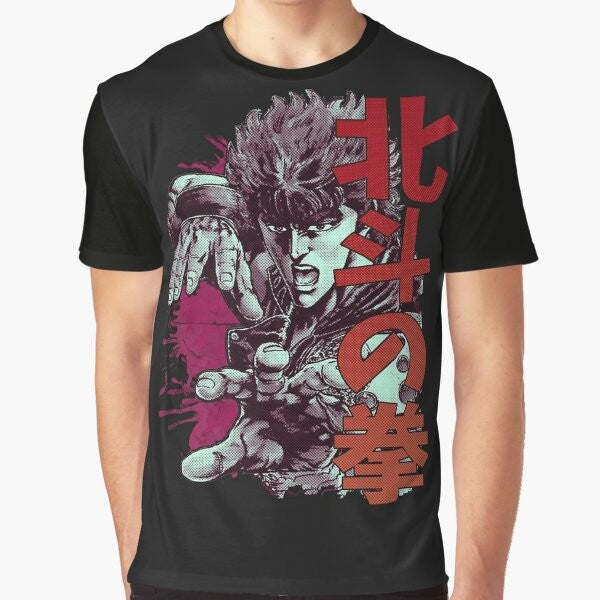 Kenshiro, the protagonist of the Fist of the North Star manga and anime series, featured on a graphic t-shirt