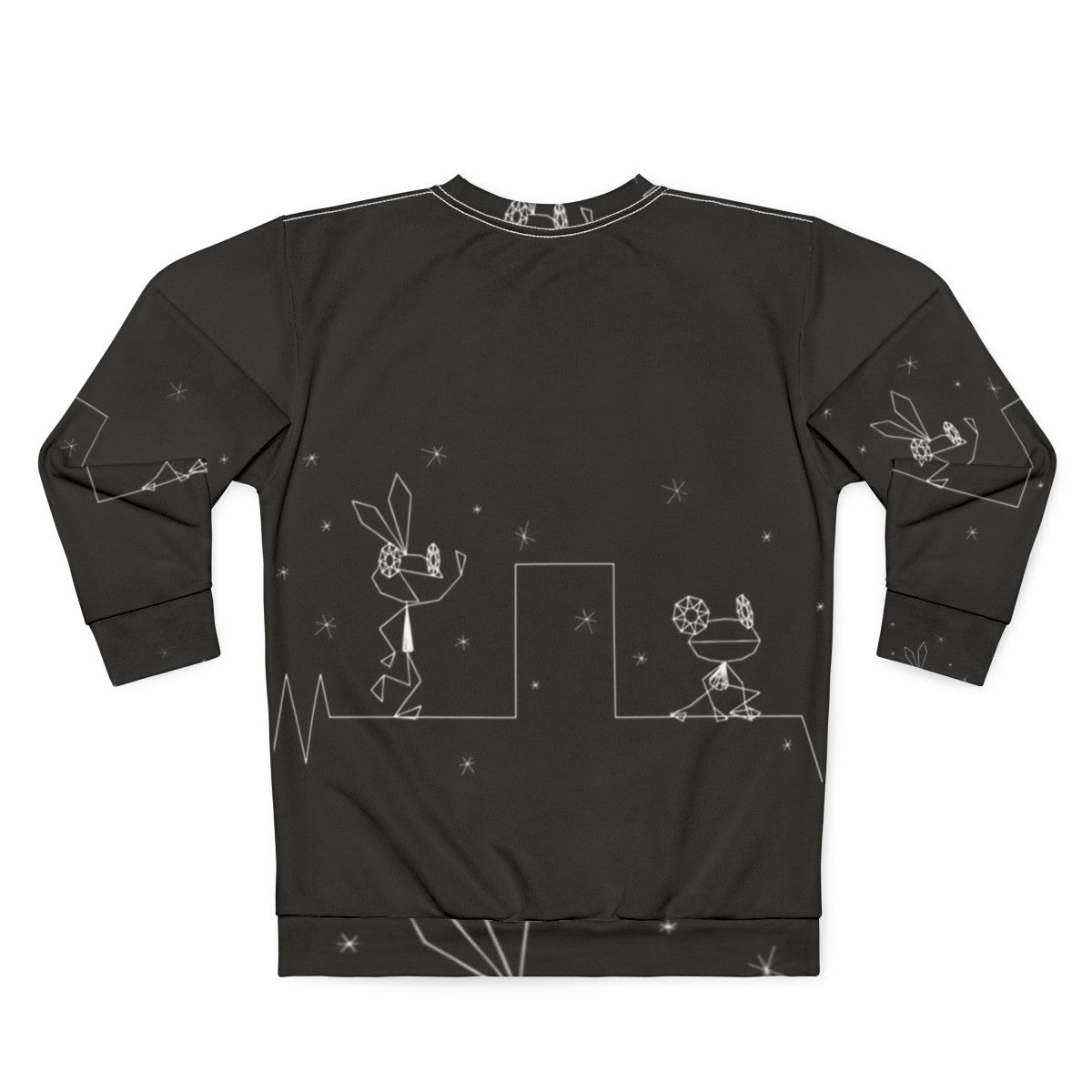 Retro Vibri sweatshirt featuring vib ribbon inspired playstation 1 design - Back