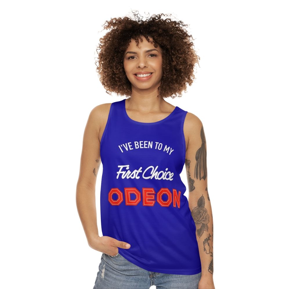 Odeon cinema movie theater logo retro unisex tank top - women