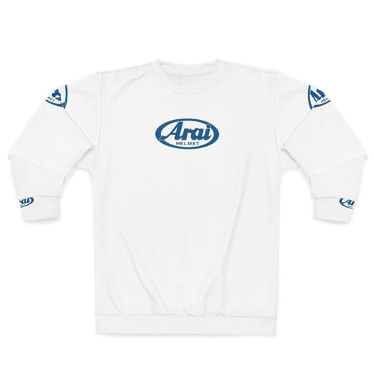 Blue motorsport-inspired sweatshirt