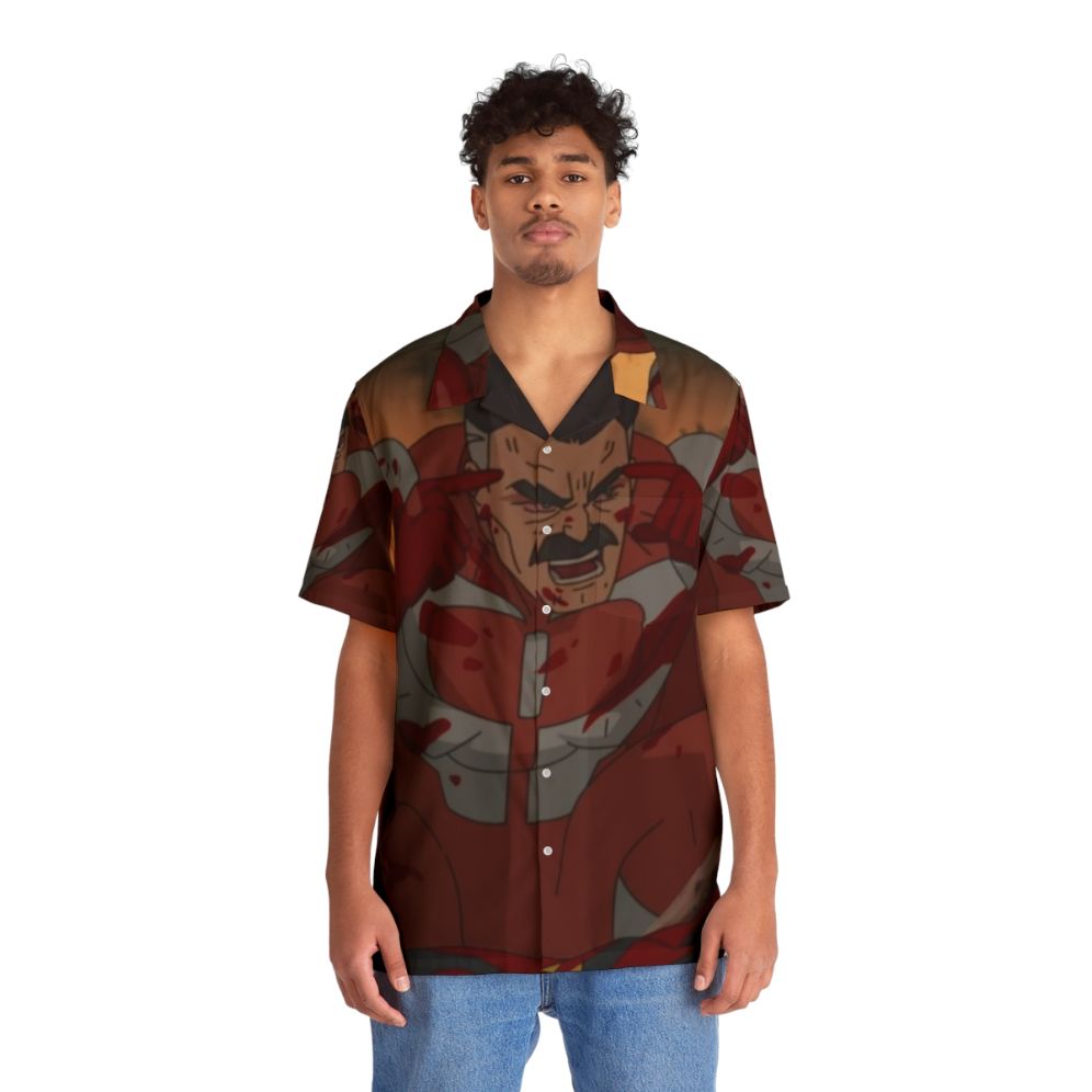 Omni Man Superhero Hawaiian Shirt - People Front