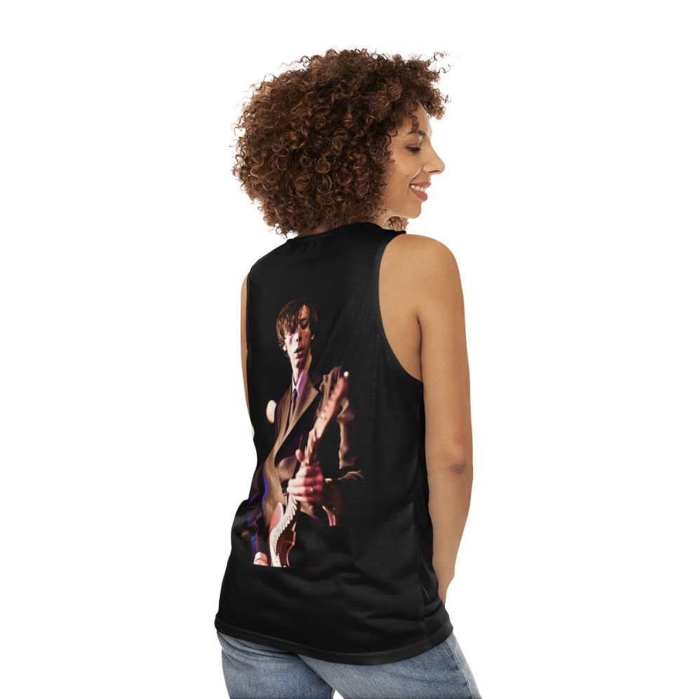 Unisex tank top honoring Canadian band The Sadies - women back