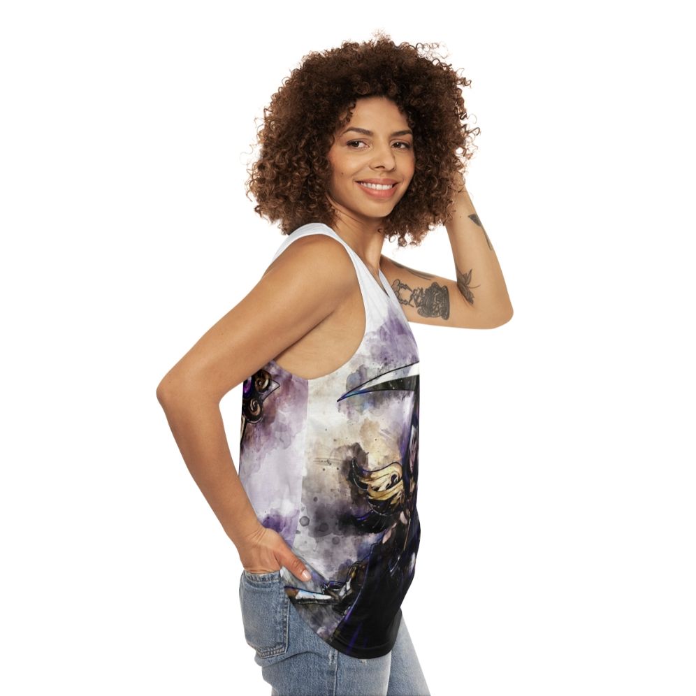 Thanatos and Hades Watercolor Unisex Tank Top - women side