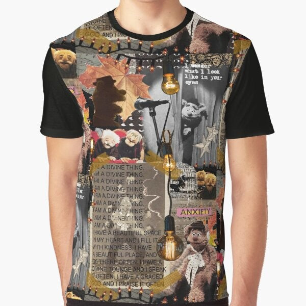 Muppets Fozzie Collage Art Graphic T-Shirt