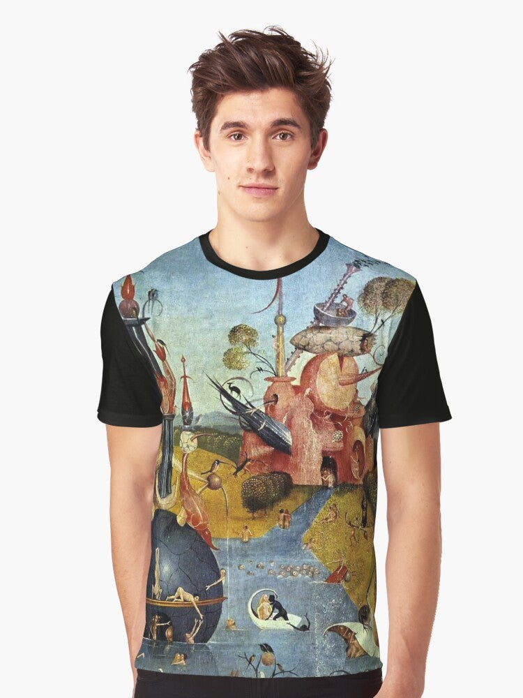 Hieronymus Bosch fantasy graphic t-shirt with vintage style - Men