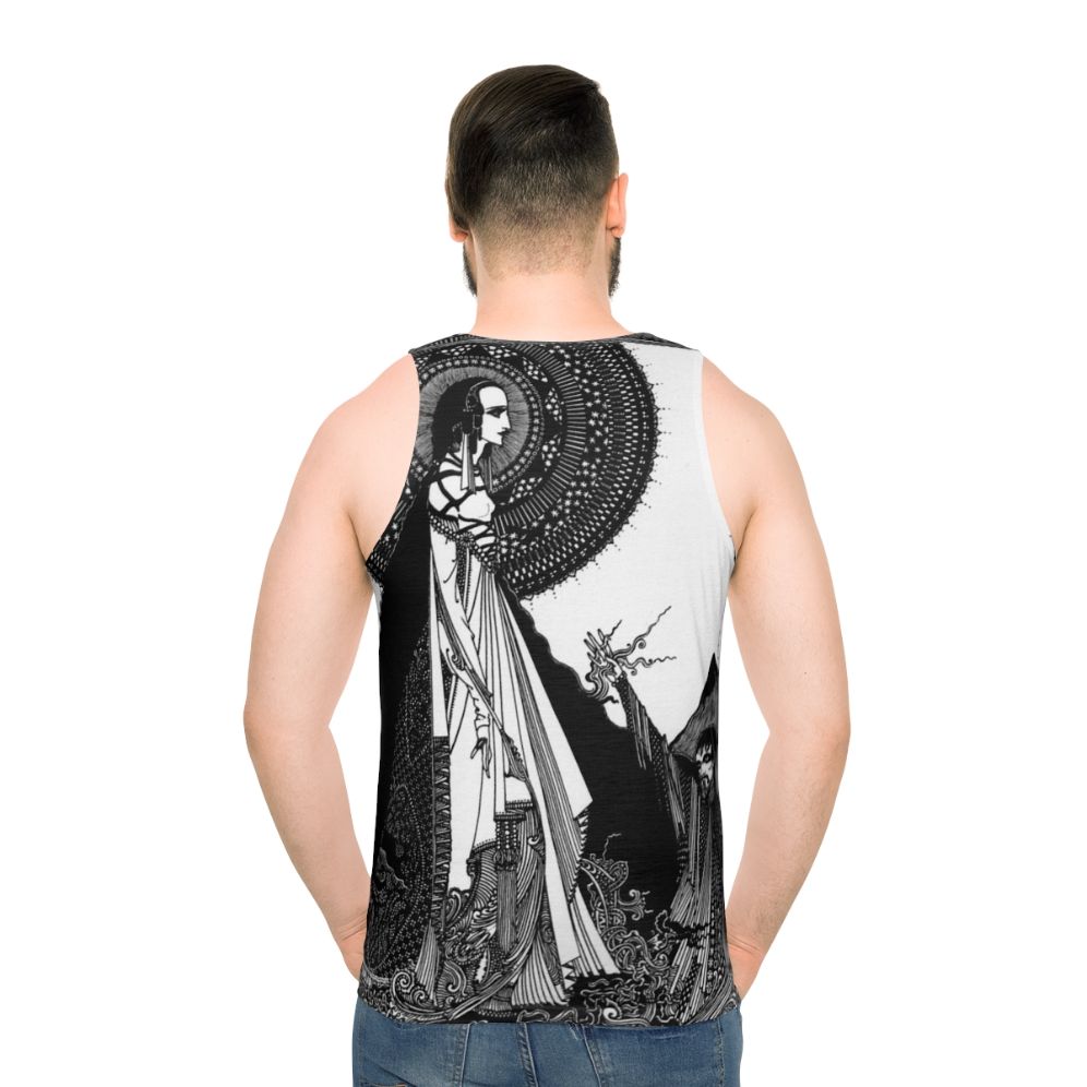 Unisex tank top featuring Ligeia artwork by Harry Clarke for Edgar Allan Poe - men back