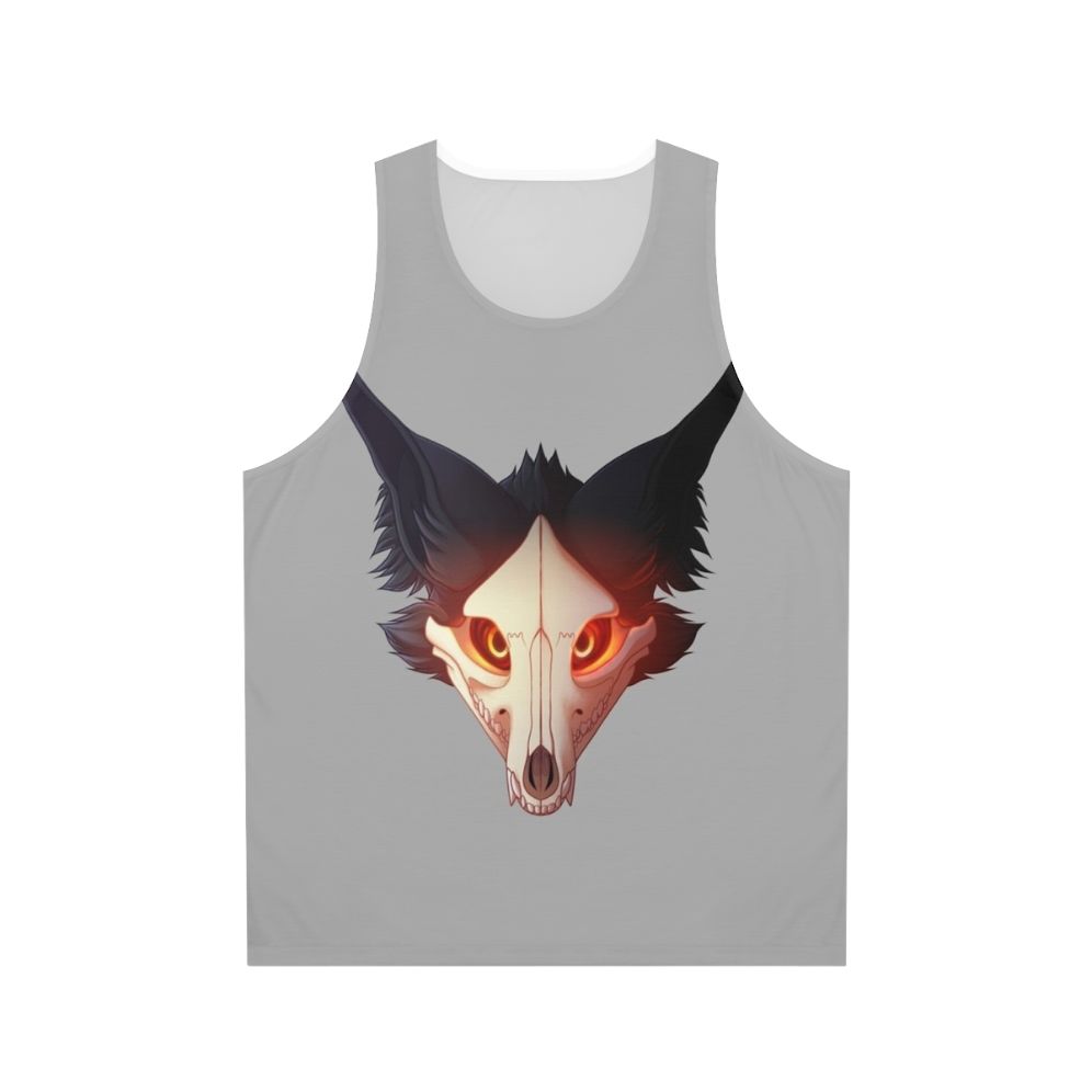 Cadaver unisex tank top with werewolf, skull, and gothic design