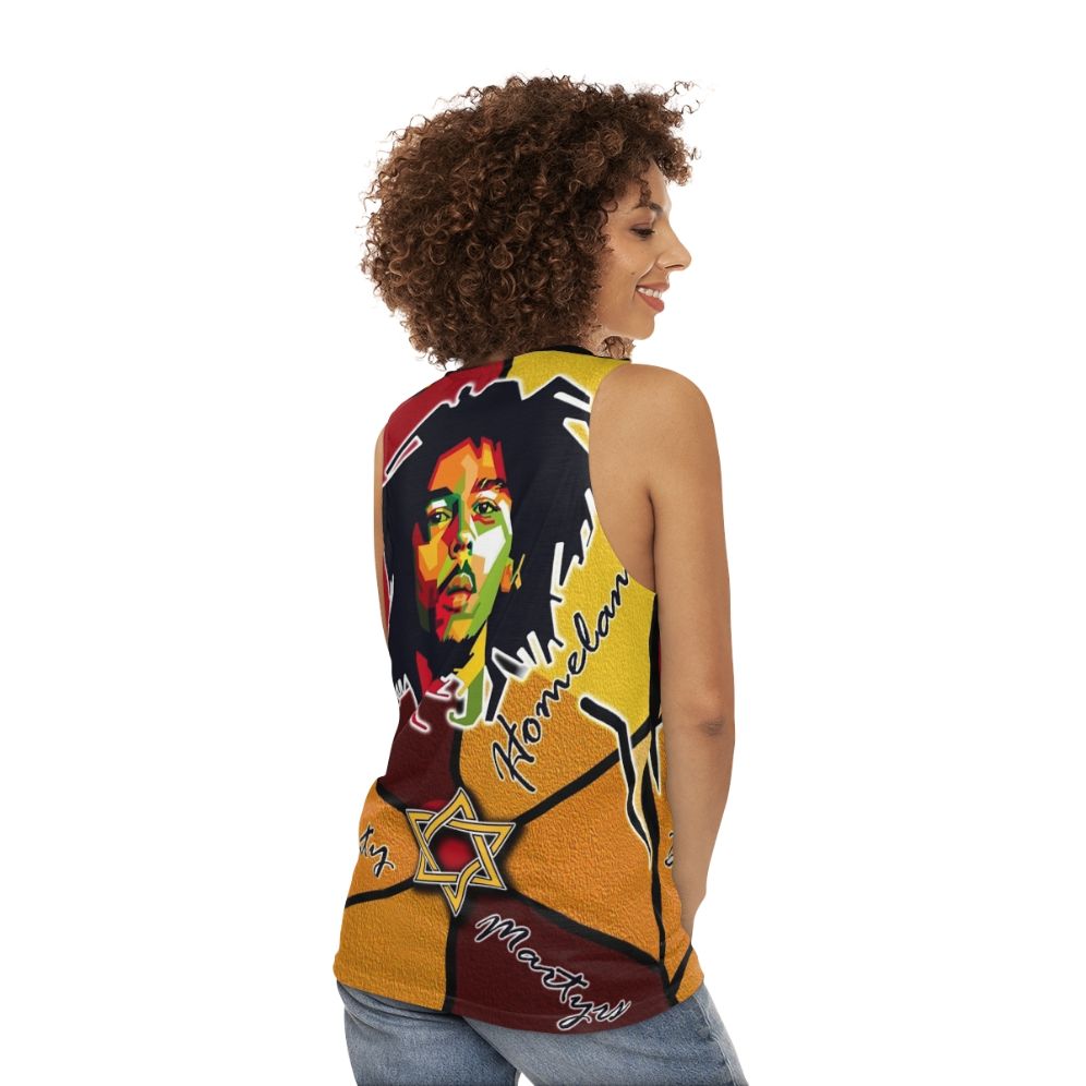 Unisex casual tank top for men and women - women back