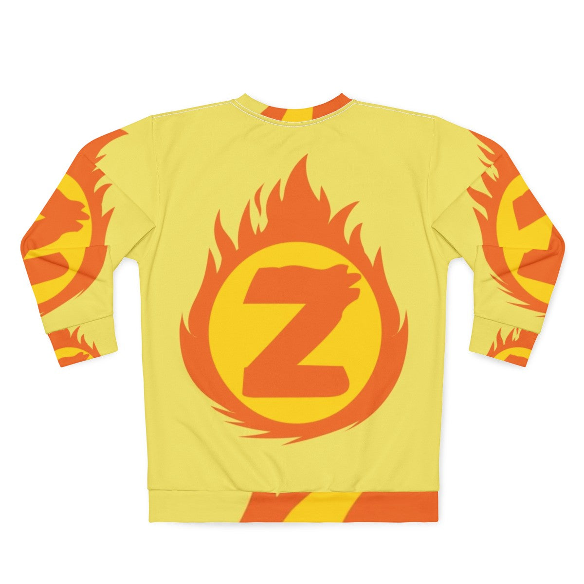 Superhero letter Z fiery insignia sweatshirt - Back