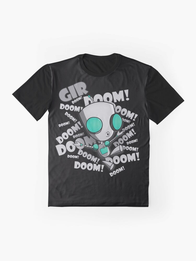 Invader Zim Doom Graphic T-Shirt featuring Gir, the alien robot dog - Flat lay