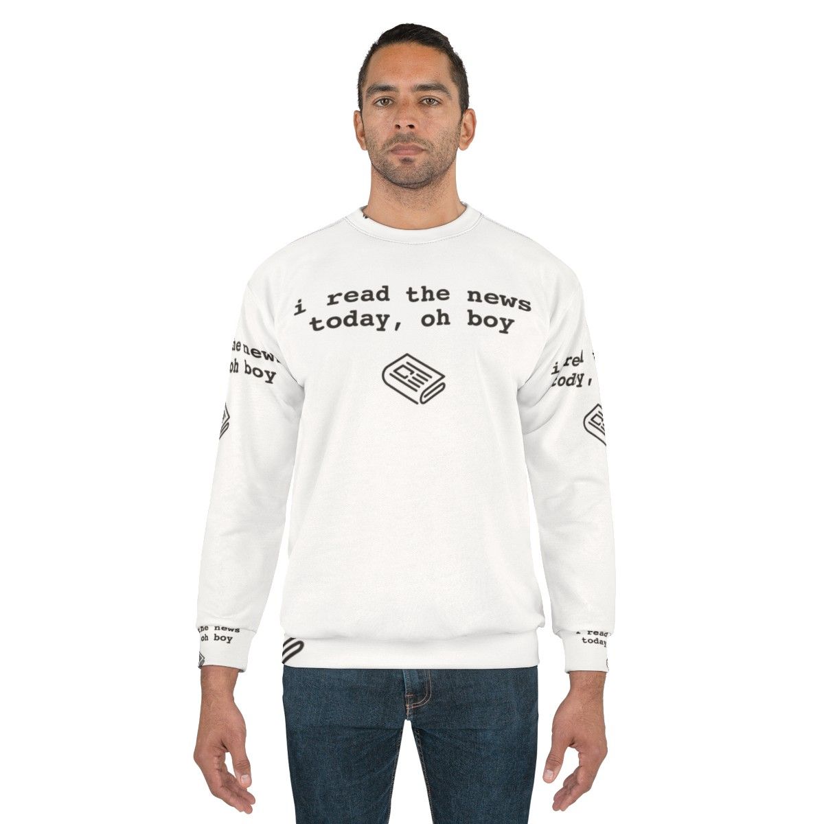 Beatles inspired "I Read The News" graphic sweatshirt - men