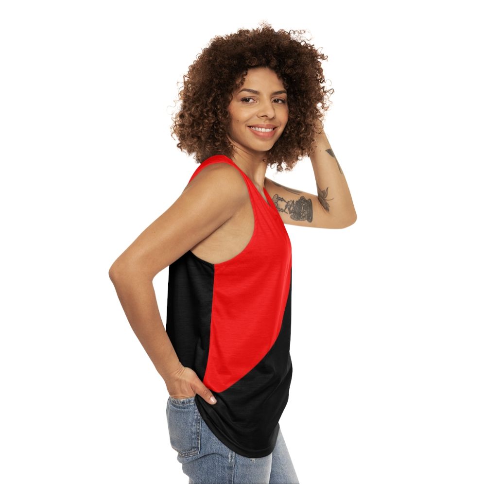 Anarcho-communism revolutionary flag unisex tank top - women side