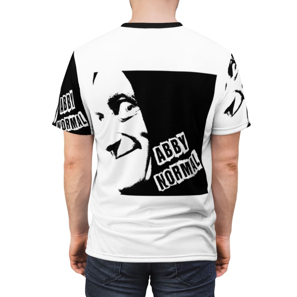 Vintage inspired Young Frankenstein spoof t-shirt featuring Igor and Abby Normal - men back