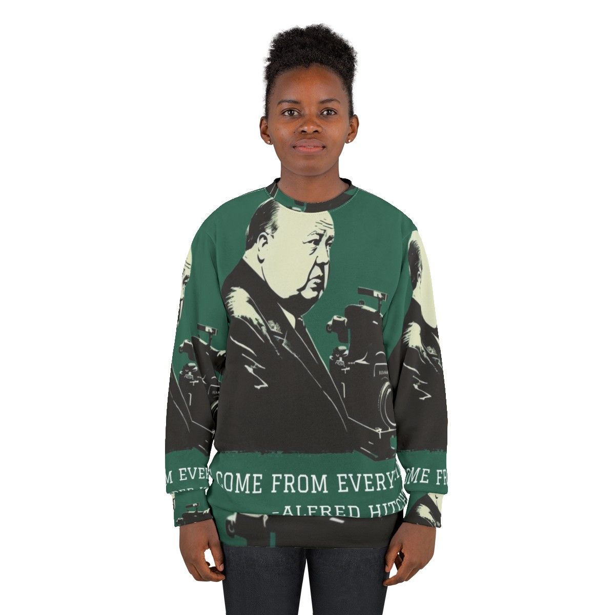 Alfred Hitchcock Illustration Sweatshirt - women