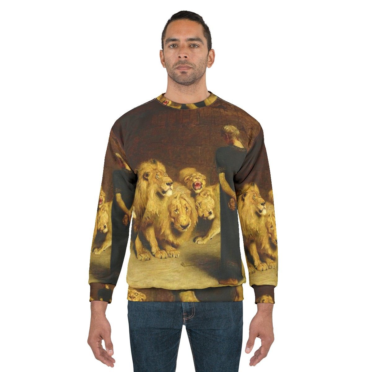 Christian Biblical Daniel in the Lions Den Sweatshirt - men