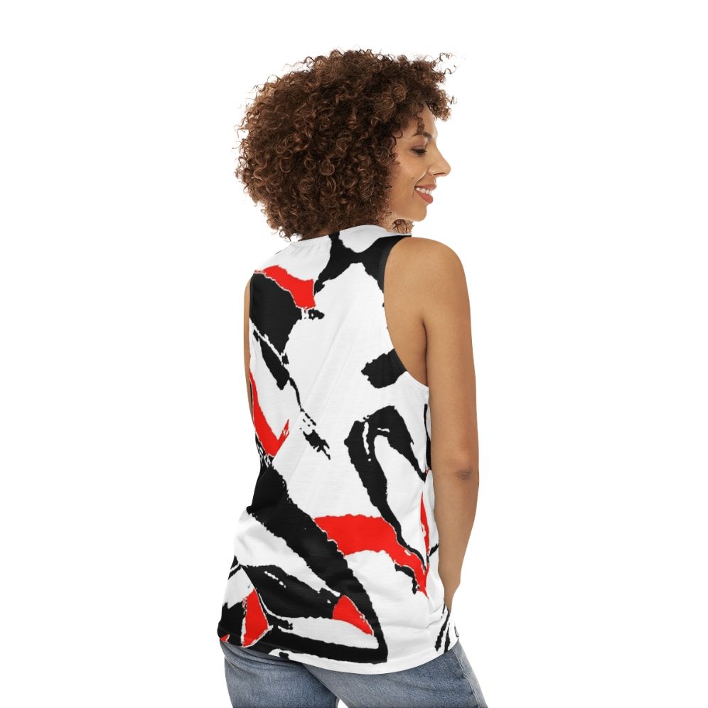 Unisex graphic tank top - women back