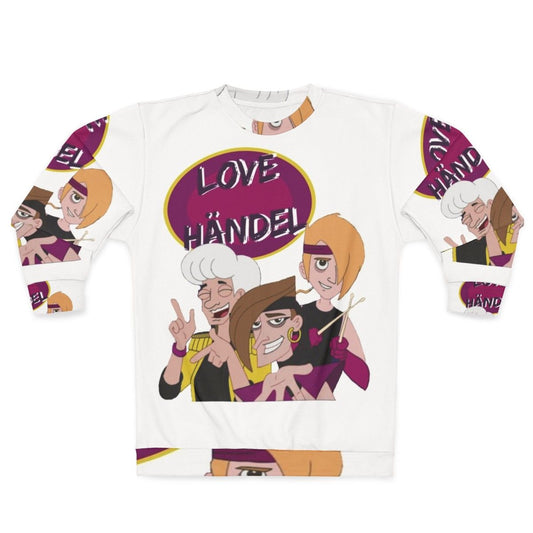 Love Handel Phineas and Ferb 80s Band Cartoon Sweatshirt