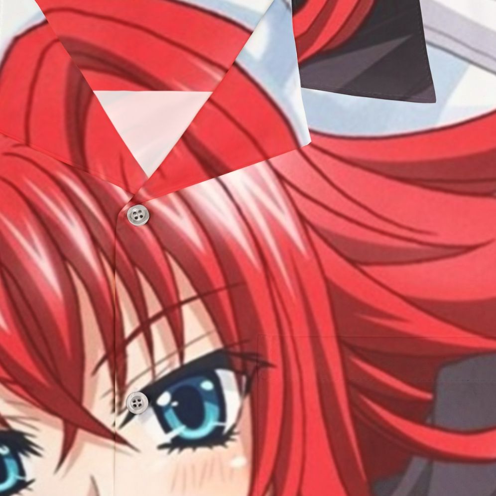 Rias Gremory Anime Hawaiian Shirt - Detail