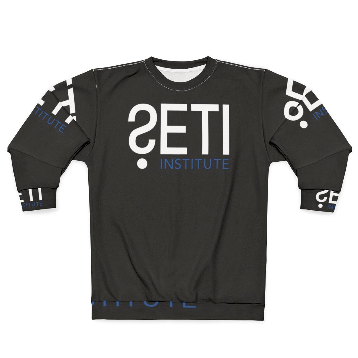 SETI Institute Sweatshirt featuring the SETI logo and space-themed graphics