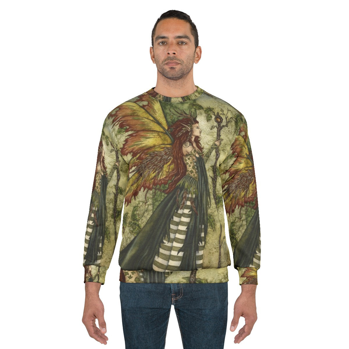 Fairy Fantasy Green Women's Sweatshirt by Amy Brown - men