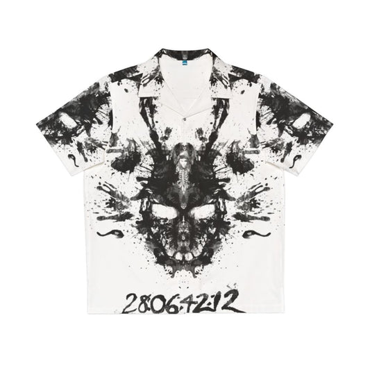 Donnie Darko inspired hawaiian shirt with imaginary inkblot graphic