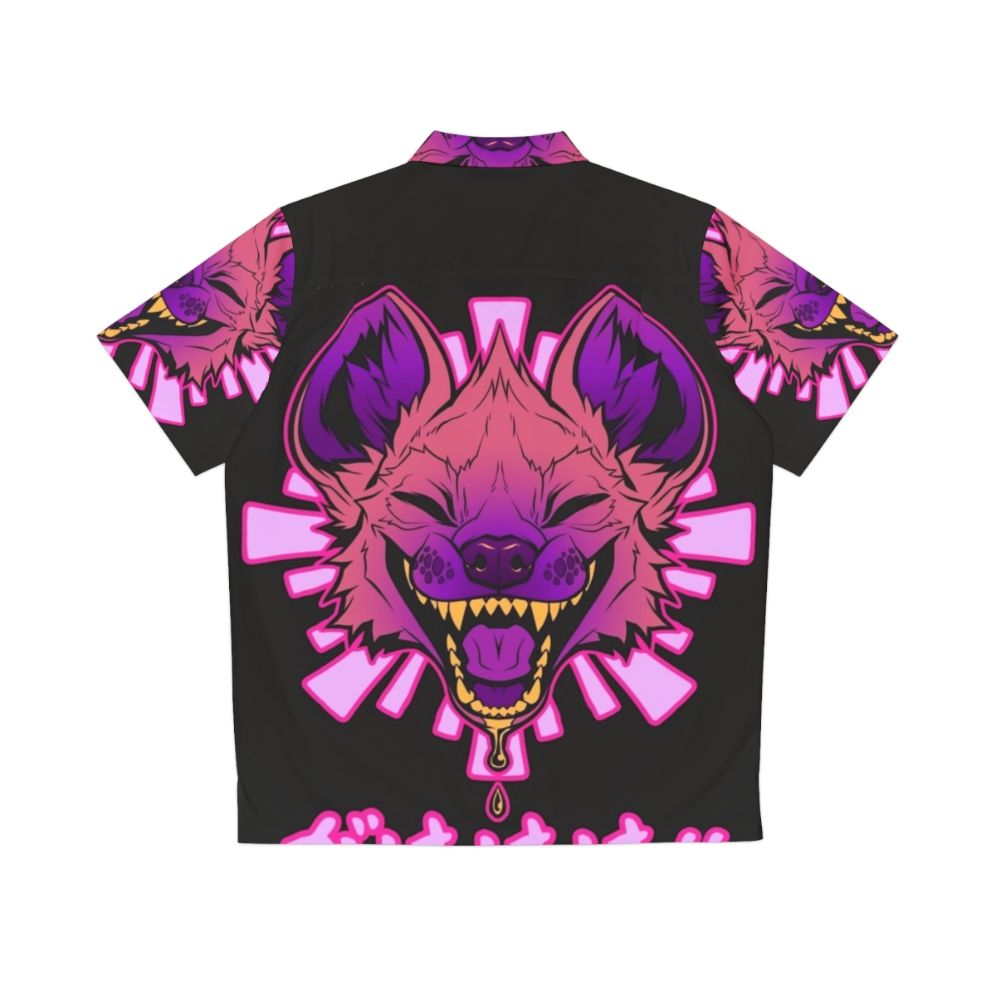 Gahaha Hyena Hawaiian Shirt - Cute Japanese Vaporwave Furry Fashion - Back