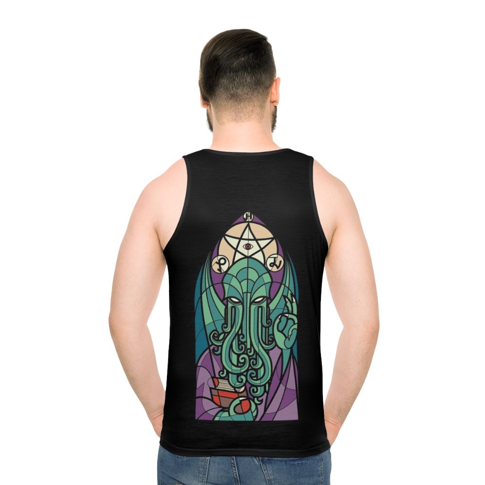 Cthulhu Lovecraft Horror Unisex Tank Top - men back