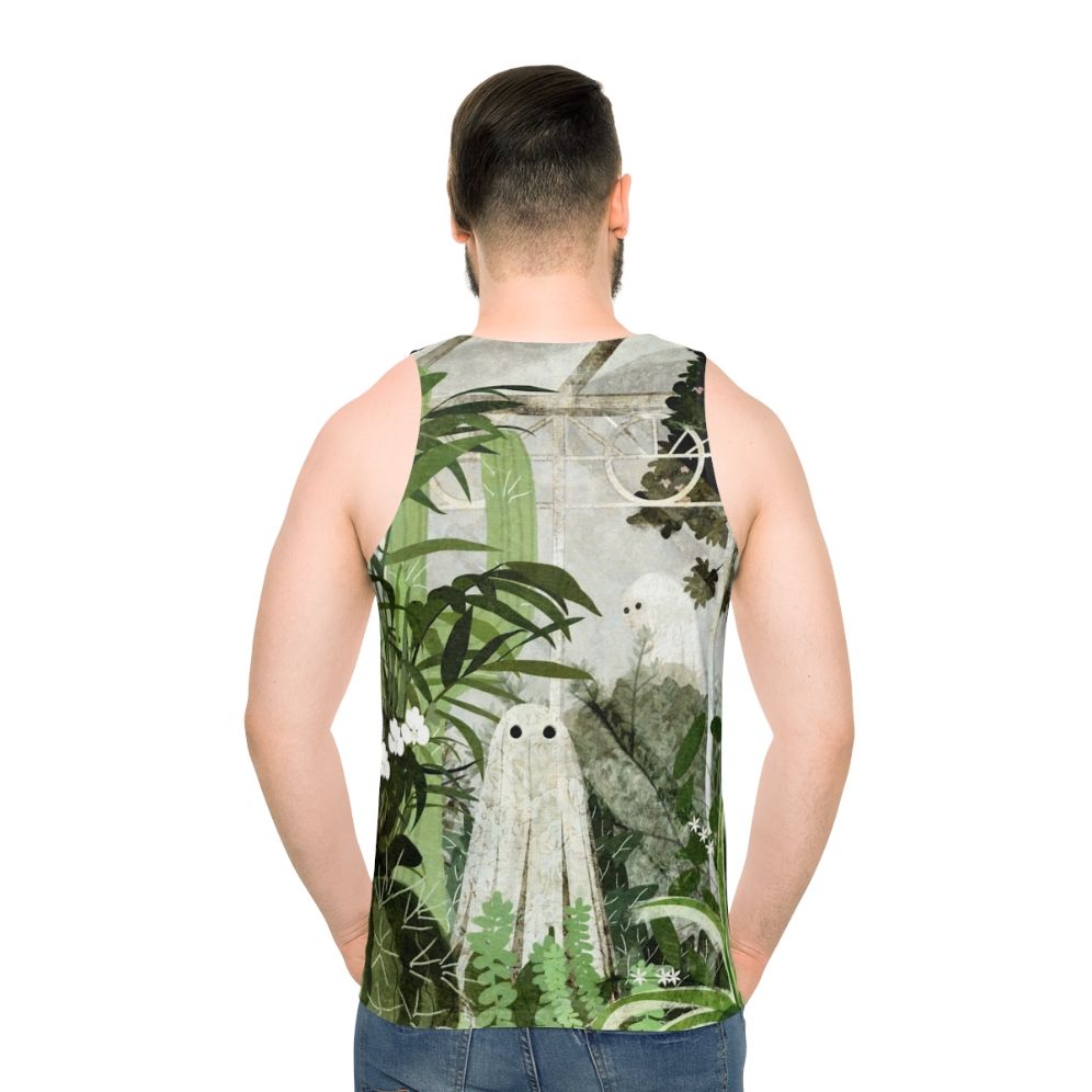 Haunted greenhouse unisex tank top - men back