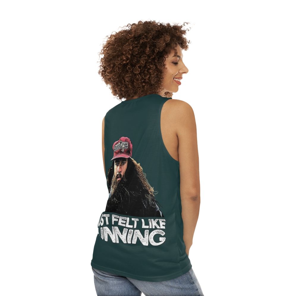 Forrest Gump inspired "I Just Felt Like Running" unisex tank top - women back