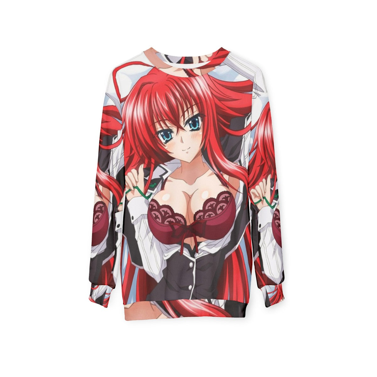 Rias Gremory inspired anime sweatshirt - hanging