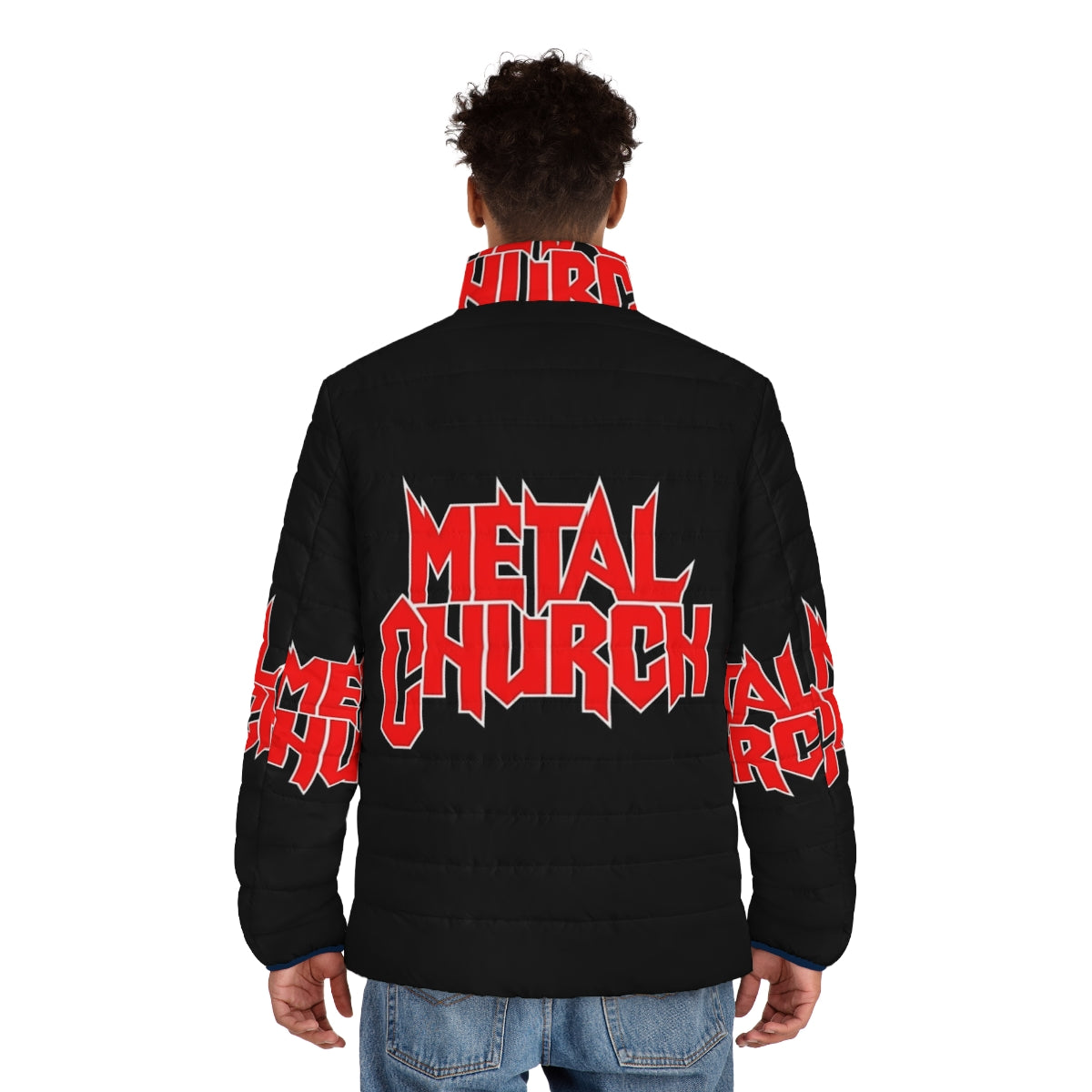 Metalchurch Puffer Jacket - Heavy Metal Band Merchandise - men back